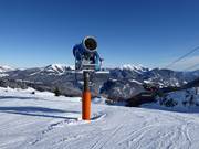 Schneekanone auf der Steinplatte