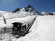 Anfängerbereich mit Förderbänder in der Zona Anayet