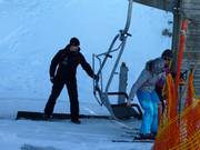 Der Sessel wird gebremst