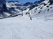 Leichte Piste Nr. 23 vom Giggijoch Richtung Gletscher