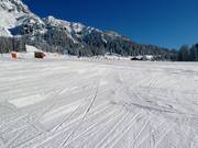 Präparierte Piste auf der Ehrwalder Alm