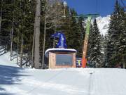 Lustig gestaltetes Lifthäuschen