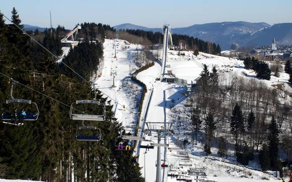 Größtes Skigebiet im Rheinischen Schiefergebirge – Skigebiet Winterberg (Skiliftkarussell)