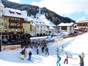 Ende der Talabfahrt in Wolkenstein