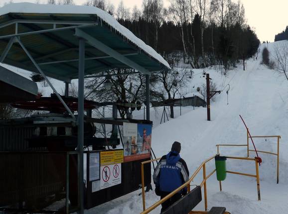 Jáchymov Stred - Schlepplift mit T-Bügel/Anker