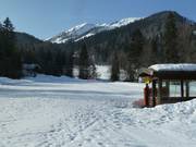 Anfängergelände am Übungslift im Tal