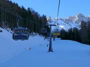 Vajolet 2 - 4er Hochgeschwindigkeits-Sesselbahn (kuppelbar) mit Abdeckhauben