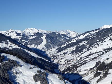 Mitteleuropa: Größe der Skigebiete – Größe Saalbach Hinterglemm Leogang Fieberbrunn (Skicircus)
