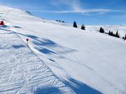 Auch am Nachmittag präsentiert sich die Piste noch optimal