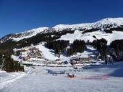 Blick auf das Hoteldorf Hochfügen