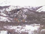 Blick auf die Unterkünfte Nevados de Chillán