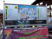Pistenplan mit aktuellen Informationen an der Talstation