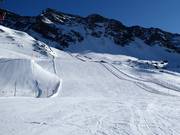 Geschwindigkeitsmessstrecke "Speedcheck" an rechten Pistenrand