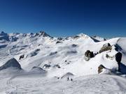 Tiefschneehänge zwischen Leist und Plattis