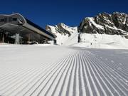 Sehr gute Pistenpräparierung in Kühtai