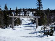 Zufahrt zum Tiefschneeareal Pudderskogen