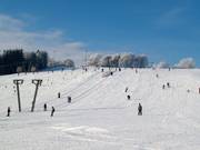 Blick auf den Skihang von Donnstetten