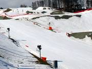 Vor allem im Rosa Extreme Park wird extrem beschneit