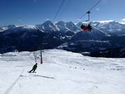 Pisten an der Sesselbahn Gendusas