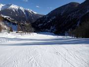 Leichte Anfängerpiste Mezoli im Talbereich