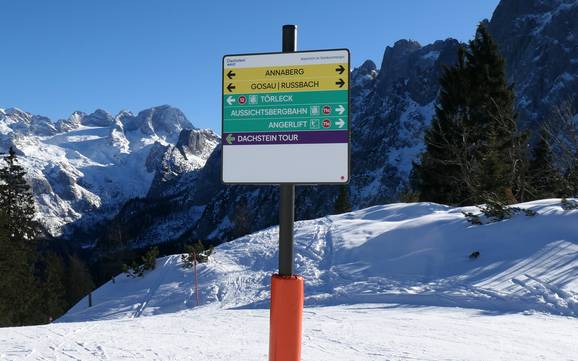 Dachstein-Salzkammergut: Orientierung in Skigebieten – Orientierung Dachstein West – Gosau/Russbach/Annaberg