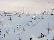 Blick auf die Pisten am Canada Olympic Park