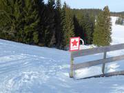 Ausschilderung mittelschwere Piste