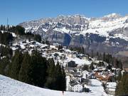 Ort Mittenwald am Skigebiet