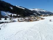 Blick auf die Unterkünfte in Aschau
