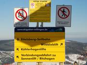 Orientierung an der Seilbahn-Bergstation