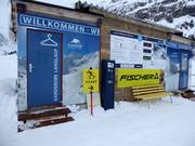 Garderobe und Infopoint für die Höhenloipenn in Sportgastein