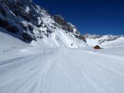 Start der leichten Talabfahrt am Trübsee