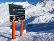 Start der Skiroute Adrenalin mit 75% Neigung
