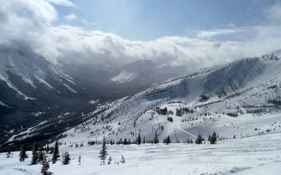 Southern Alberta: Größe der Skigebiete – Größe Castle Mountain