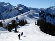 Bestens präparierte Piste am Roßkopf