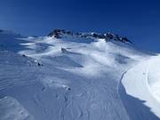 Ungesicherte Freeridehänge an der Hohen Scharte