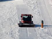 Der neue Pistenbully bei der Arbeit