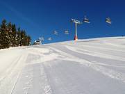 Frisch präparierte Piste