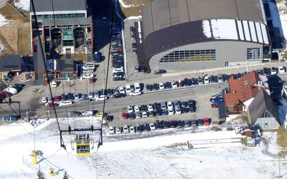 Südliche Karnische Alpen: Anfahrt in Skigebiete und Parken an Skigebieten – Anfahrt, Parken Zoncolan – Ravascletto/Sutrio