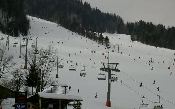 Skifahren in Podkoren