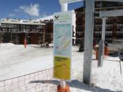 Kleiner Pistenplan an der Sesselbahn