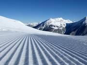 Frisch präparierte Piste