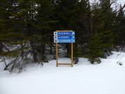 Pistenausschilderung im Skigebiet Stoneham