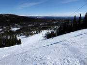 Schwere Abfahrt Tävlingsbacken