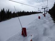 Lanzenbeschneiung im Skigebiet Le Massif de Charlevoix