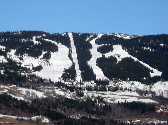 Blick auf Valdres Skisenter