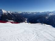 Blick vom Cima Vioz ins Val di Pejo