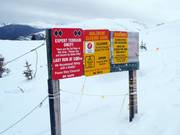 Einstieg zu den schweren Double Diamond Abfahrten