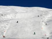 Glatt gewalzte Piste am Diedamskopf