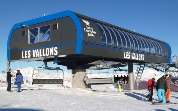 Vallée de la Guisane: beste Skilifte – Lifte/Bahnen Serre Chevalier – Briançon/Chantemerle/Villeneuve-la-Salle/Le Monêtier-les-Bains